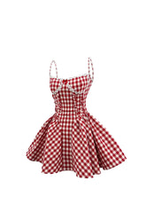 Kokettes kariertes Minikleid